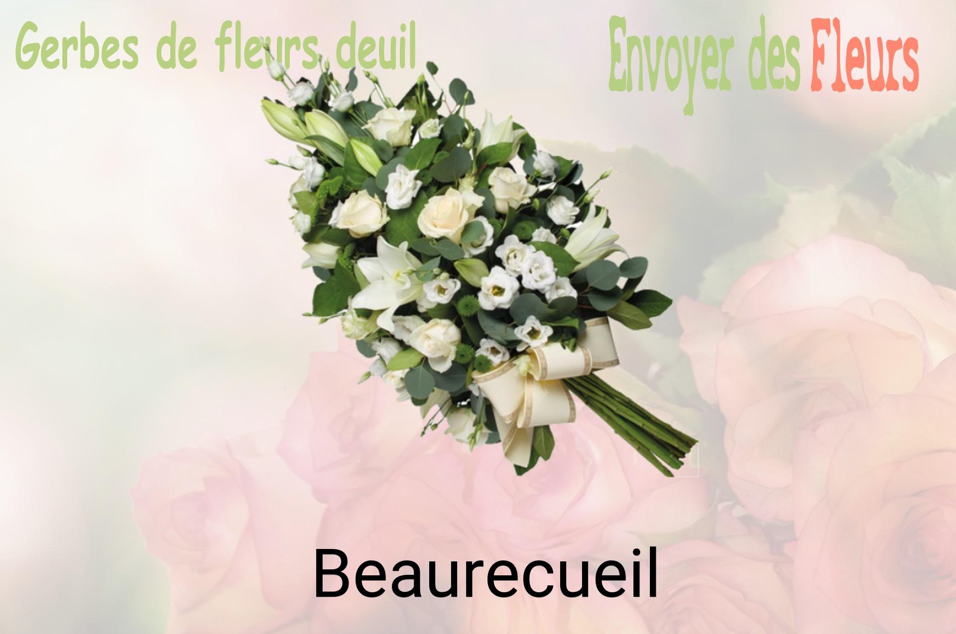 Gerbe de fleurs de deuil livrée à Beaurecueil